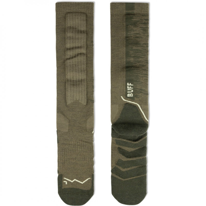 Buff Merino HW Over The Calf Socken HWO2 Olive Green L