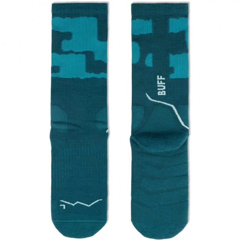 Buff Merino MW Crew Socken MWC2, Teal, L