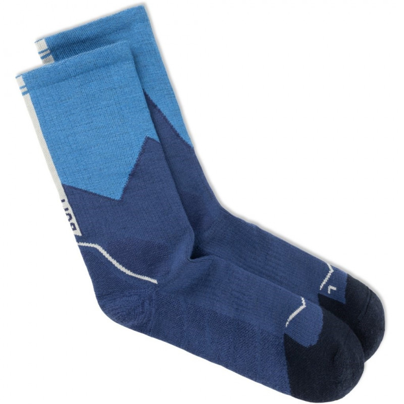 Buff Merino MW Crew Socken MWC1, Blau, L