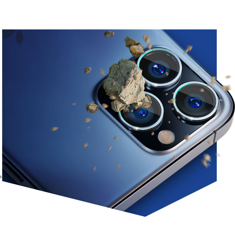 3MK Lens Protection Pro Kameraobjektivglas für Apple iPhone 14 Plus / 15 Plus, Sierra Blue