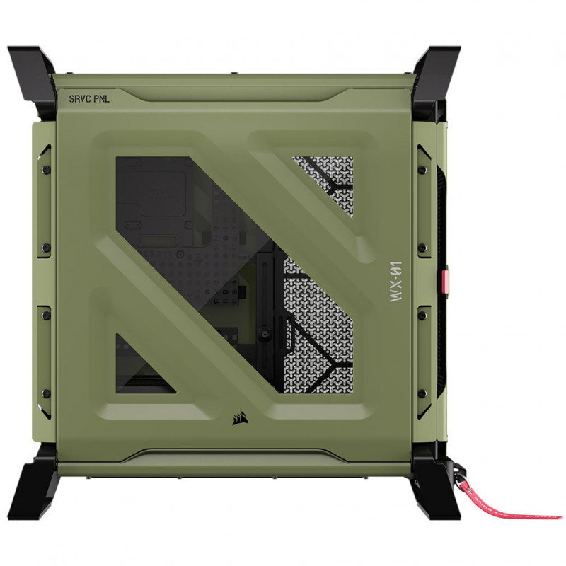 Corsair WARTHOG Performance Mid-Tower Gehäuse CC-9011350-WW, E-ATX, Seitenwand aus gehärtetem Glas, Grün