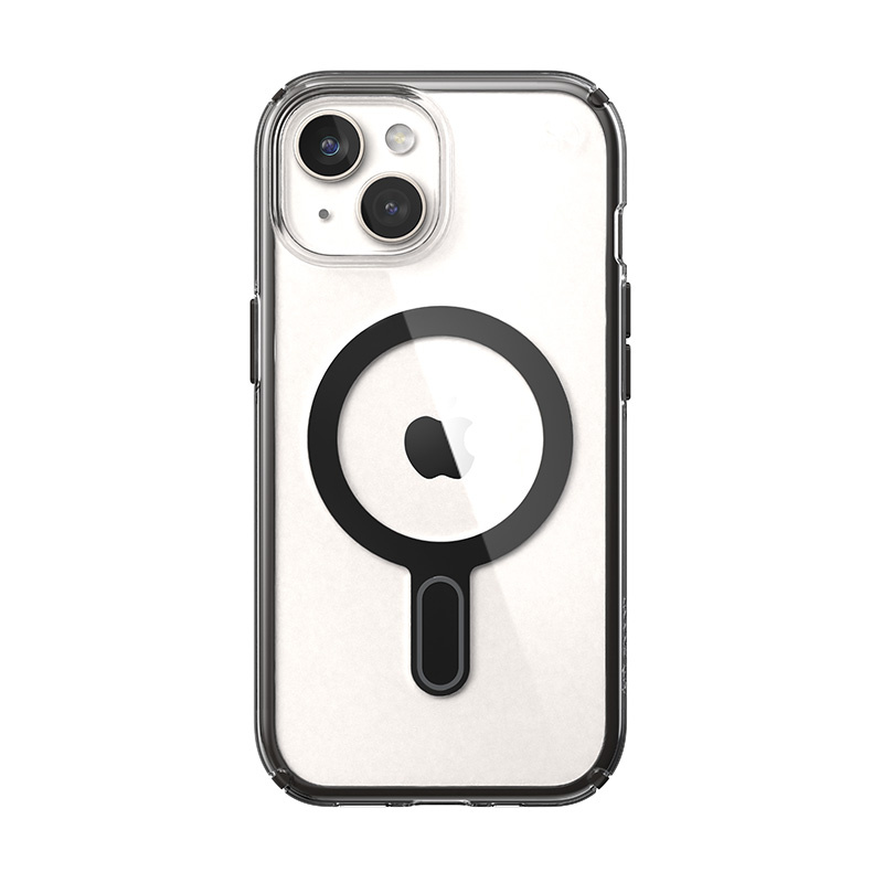 Speck Presidio Perfect-Clear ClickLock & MagSafe SPK526 Hülle für Apple iPhone 15 / 14 / 13, Clear / Frosted Black / Slate Grey