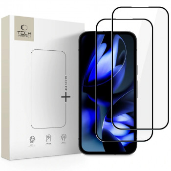 Tech-Protect Glass Fit+ Panzerglas für Google Pixel 9a / 10a (2 Stück), Schwarz