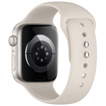Tech-Protect Silikonarmband für Apple Watch 8 / 9 / 10 / 11 / 12 / SE / Ultra 44/45/46/49 mm, Starlight