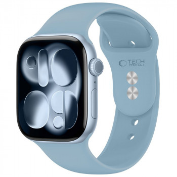 Tech-Protect Silikonarmband für Apple Watch 8 / 9 / 10 / 11 / 12 / SE / Ultra 44/45/46/49 mm, Blue Jeans