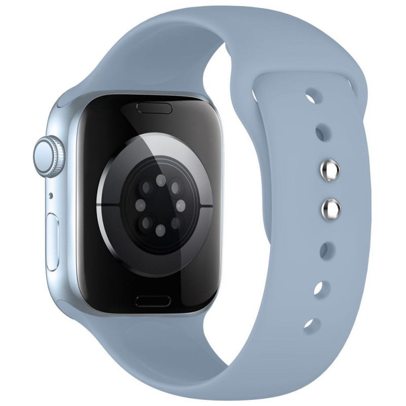 Tech-Protect Silikonarmband für Apple Watch 8 / 9 / 10 / 11 / 12 / SE / Ultra 44/45/46/49 mm, Blue Jeans