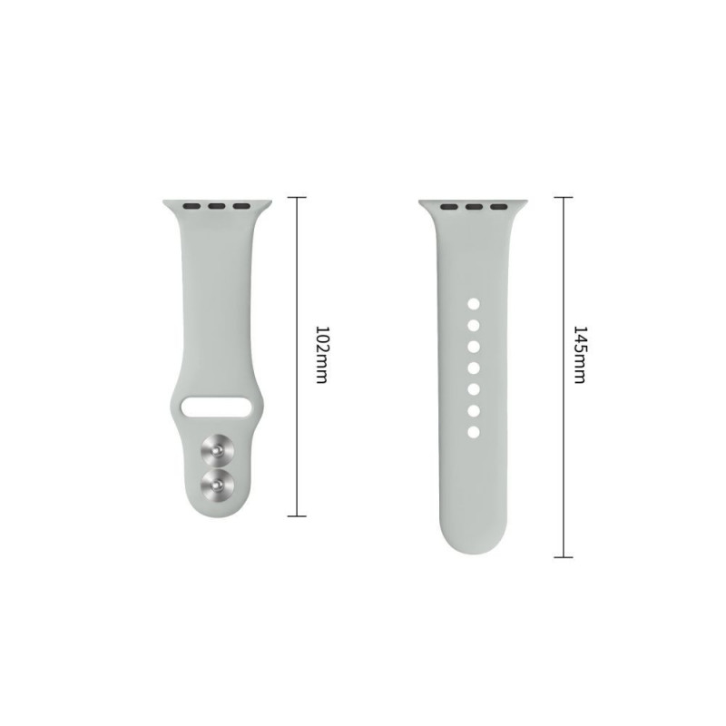 Tech-Protect Silikonarmband für Apple Watch 8 / 9 / 10 / 11 / 12 / SE / Ultra 44/45/46/49 mm, Lunar Grey