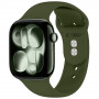 Tech-Protect Silikonarmband für Apple Watch 8 / 9 / 10 / 11 / 12 / SE / Ultra 44/45/46/49 mm, Olive Green