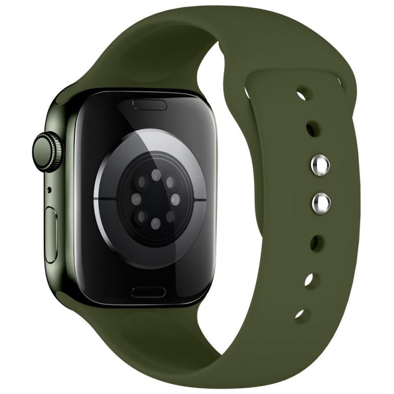 Tech-Protect Silikonarmband für Apple Watch 8 / 9 / 10 / 11 / 12 / SE / Ultra 44/45/46/49 mm, Olive Green
