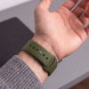 Tech-Protect Silikonarmband für Apple Watch 8 / 9 / 10 / 11 / 12 / SE / Ultra 44/45/46/49 mm, Olive Green
