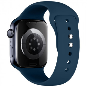 Tech-Protect Silikonarmband für Apple Watch 8 / 9 / 10 / 11 / 12 / SE / Ultra 44/45/46/49 mm, Navy Blue