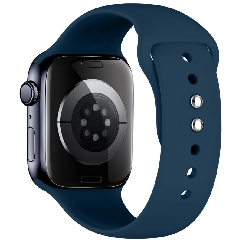 Tech-Protect Silikonarmband für Apple Watch 8 / 9 / 10 / 11 / 12 / SE / Ultra 44/45/46/49 mm, Navy Blue