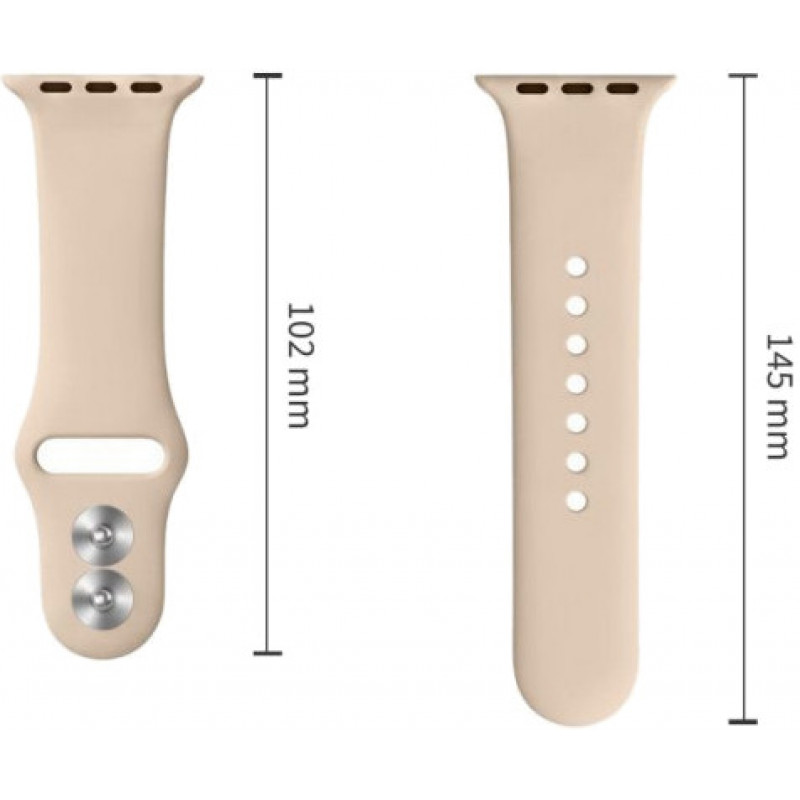 Tech-Protect Silikonarmband für Apple Watch 8 / 9 / 10 / 11 / 12 / SE / Ultra 44/45/46/49 mm, Walnut