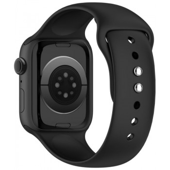Tech-Protect Silikonarmband für Apple Watch 8 / 9 / 10 / 11 / 12 / SE / Ultra 44/45/46/49 mm, Schwarz