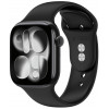 Tech-Protect Silikonarmband für Apple Watch 8 / 9 / 10 / 11 / 12 / SE / Ultra 44/45/46/49 mm, Schwarz