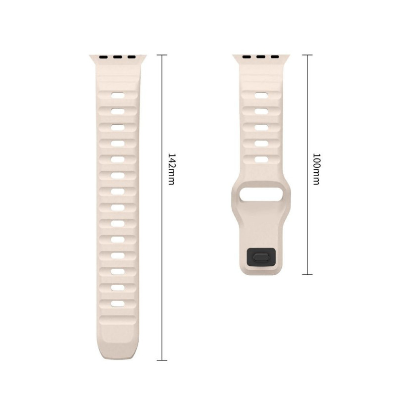 Tech-Protect Silicone Line Apple Watch 8 / 9 / 10 / 11 / 12 / SE / Ultra 44/45/46/49 mm Armband, Stone