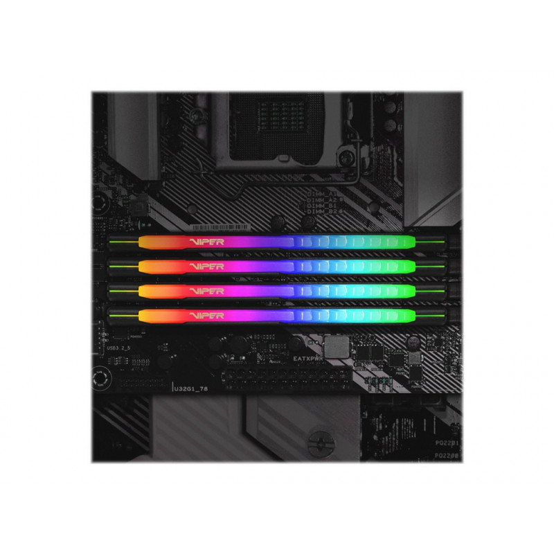 Patriot Extreme Performance Viper Steel RGB DDR4 DIMM 16 GB, DDR4-3200, schwarz