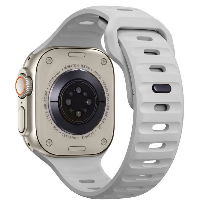 Tech-Protect Silicone Line Apple Watch 8 / 9 / 10 / 11 / 12 / SE / Ultra 44/45/46/49 mm Armband, Lunar Grey