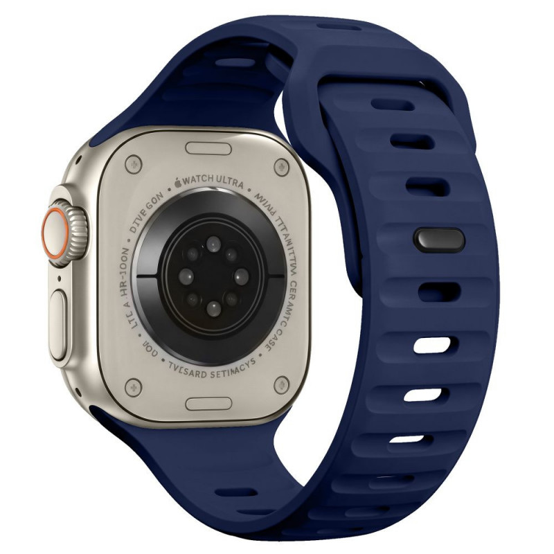 Tech-Protect Silicone Line Apple Watch 8 / 9 / 10 / 11 / 12 / SE / Ultra 44/45/46/49 mm Armband, Atlantic Blue
