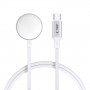 Tech-Protect MC02 UltraBoost Magnetisches Ladekabel USB-C 100 cm für Apple Watch, Weiß