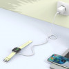 Tech-Protect MC02 UltraBoost Magnetisches Ladekabel USB-C 100 cm für Apple Watch, Weiß