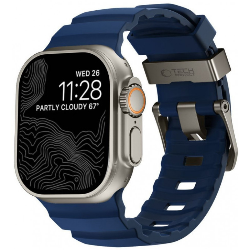 Tech-Protect Motion Apple Watch 8 / 9 / 10 / 11 / 12 / SE / Ultra 44/45/46/49 mm Armband, Nautical Blue