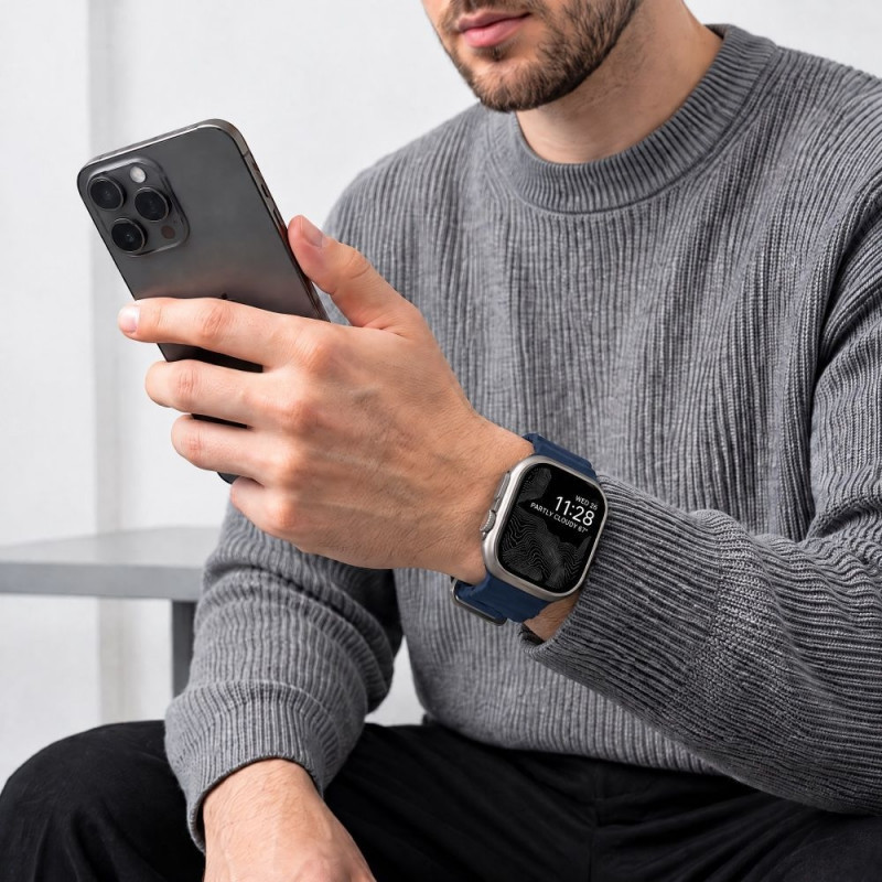 Tech-Protect Motion Apple Watch 8 / 9 / 10 / 11 / 12 / SE / Ultra 44/45/46/49 mm Armband, Nautical Blue
