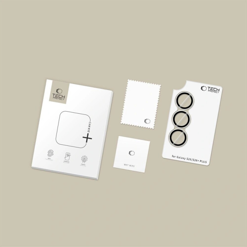 Tech-Protect Camring Fit+ Kamerabdeckung für Samsung Galaxy S26 / S26+ Plus, transparent