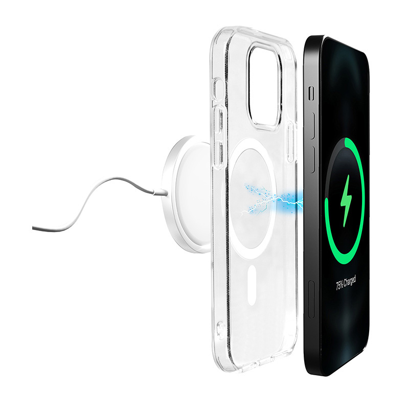 Puro Litemag MagSafe Hülle für Apple iPhone 14 Plus / 15 Plus, Transparent