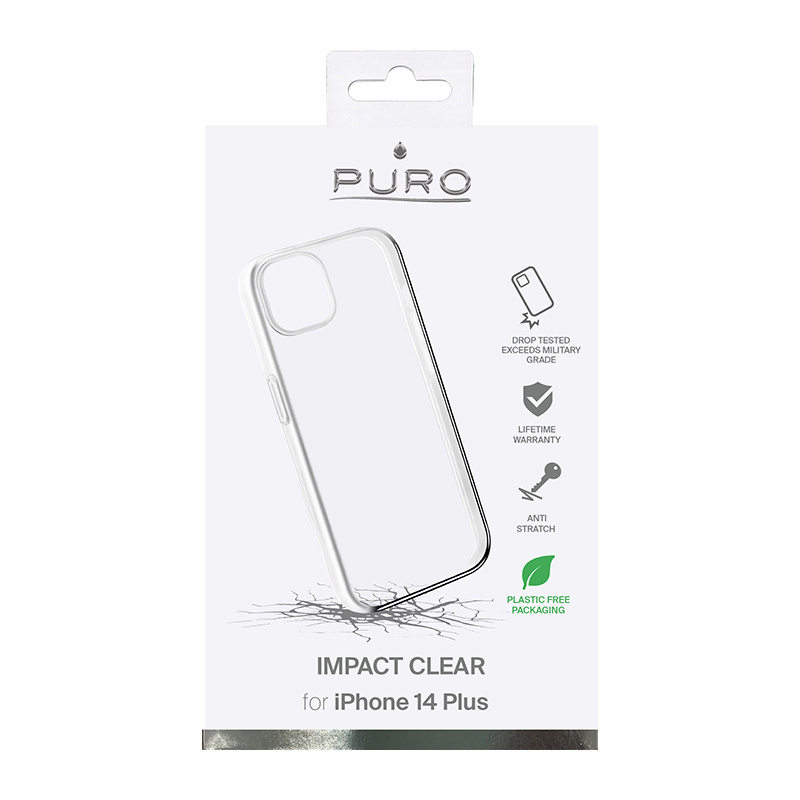 Puro Impact Clear Hülle für Apple iPhone 14 Plus / 15 Plus, Transparent
