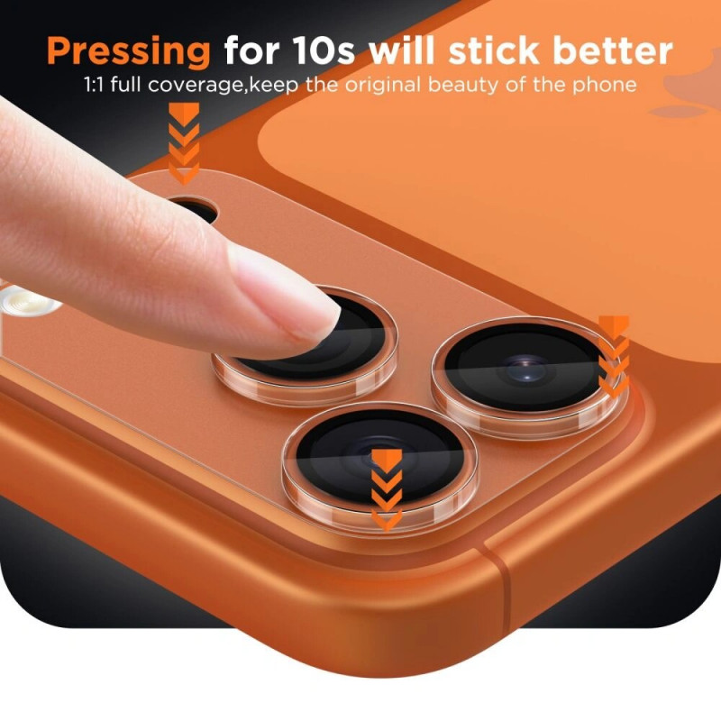 Tech-Protect Camfull Fit+ Kamerabdeckung für Apple iPhone 17 Pro, Matte Clear