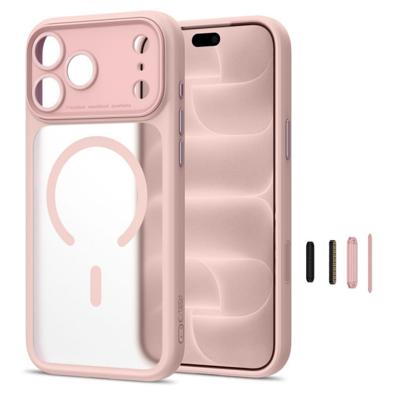 Tech-Protect MagPeak MagSafe CC Apple iPhone 17 Pro Max / 18 Pro Max Hülle THP6115, Matte Pink