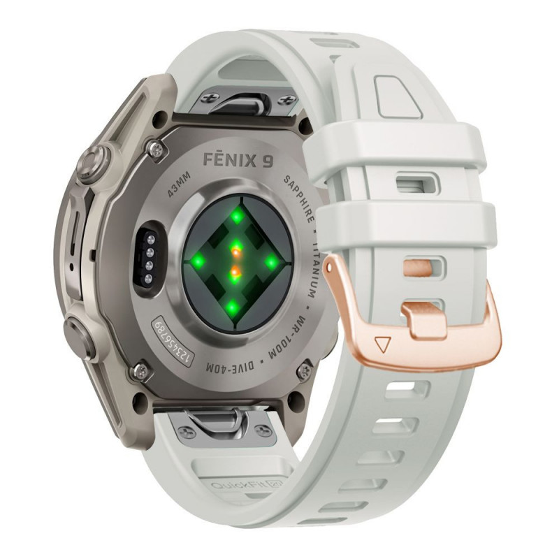 Tech-Protect Silikon-Armband für Garmin Fenix 5s / 5s Plus / 6s / 6s Pro / 7s / 8 / 9 / 9 Pro 43 mm, Fog Grey