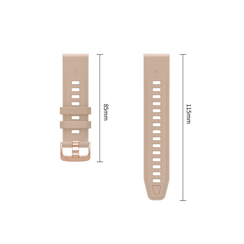 Tech-Protect Silikon-Uhrenarmband für Garmin Fenix 5s / 5s Plus / 6s / 6s Pro / 7s / 8 / 9 / 9 Pro 43 mm, Walnut