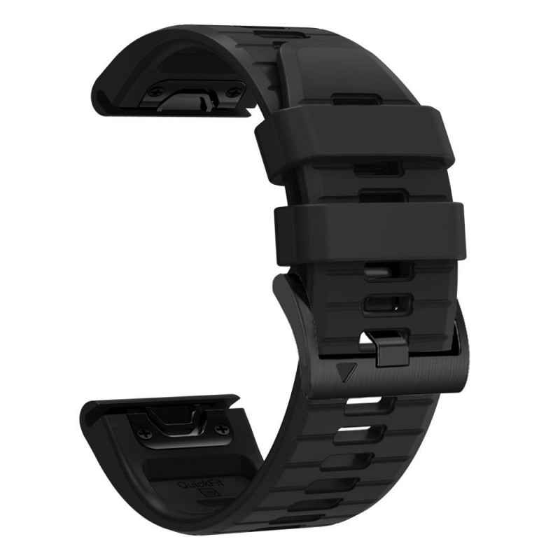 Tech-Protect Silikon-Armband für Garmin Fenix 5 / 6 / 6 Pro / 7 / 8 / 8 Pro / E / 9 / 9 Pro 47 mm, Obsidian Black