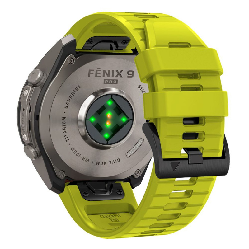 Tech-Protect Silikon-Armband für Garmin Fenix 5 / 6 / 6 Pro / 7 / 8 / 8 Pro / E / 9 / 9 Pro 51 mm, Volt Lime