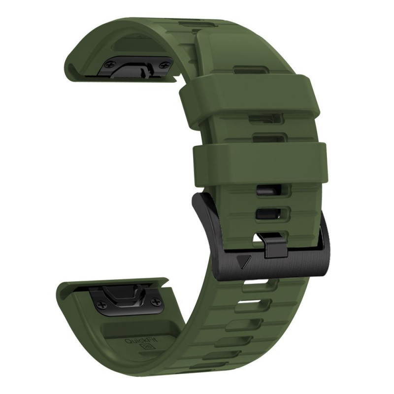 Tech-Protect Silikon-Uhrenarmband für Garmin Fenix 5 / 6 / 6 Pro / 7 / 8 / 8 Pro / E / 9 / 9 Pro 51 mm, Military Green