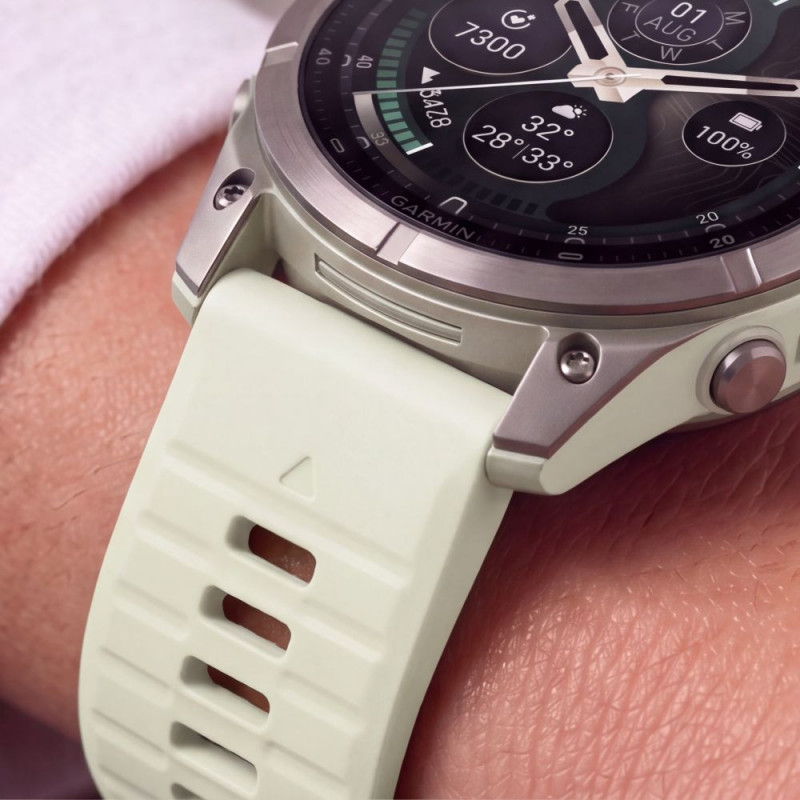 Tech-Protect Silikon-Armband für Garmin Fenix 5 / 6 / 6 Pro / 7 / 8 / 8 Pro / E / 9 / 9 Pro 47 mm, Stone Grey