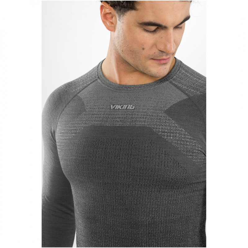 Viking Altis Man Set Herren-Merinounterwäsche-Set, schwarz, M