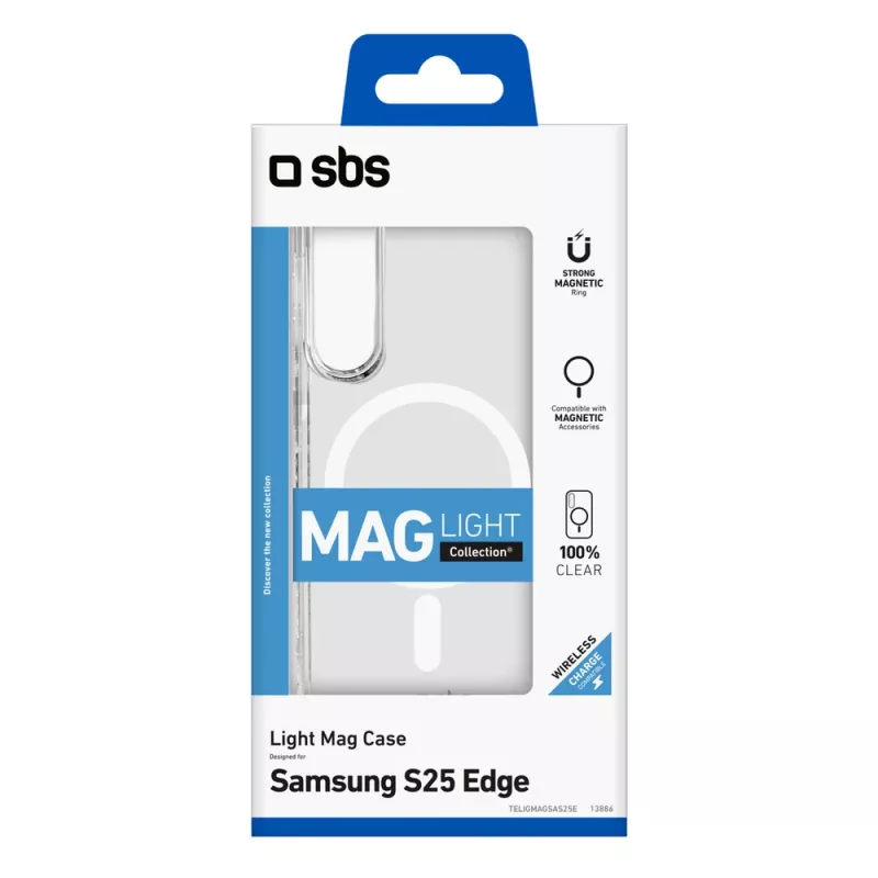 SBS Light Mag Hülle für Samsung Galaxy S25 Edge, transparent