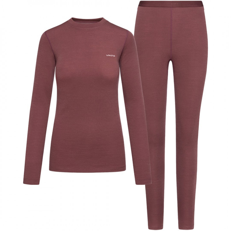 Viking Meriboo Lady Set Merino Damen-Baselayer-Set, pink, M