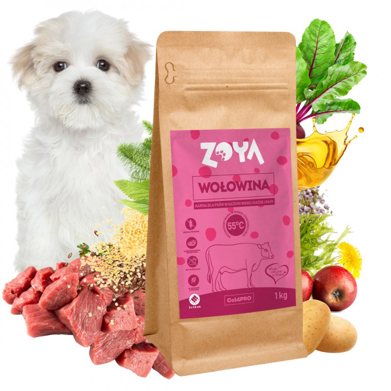 ZOYA ColdPRO Beef Trockenfutter für Hunde, 1 kg