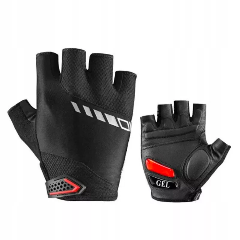 Rockbros S143-BK Fahrradhandschuhe mit Gel-Einsätzen, Größe XXL, schwarz