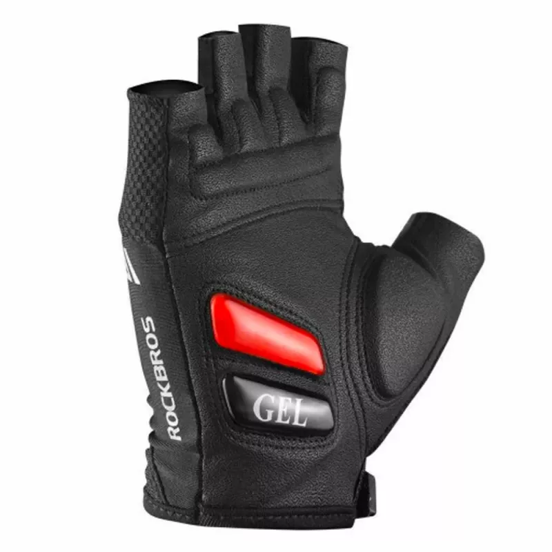 Rockbros S143-BK Fahrradhandschuhe mit Gel-Einsätzen, Größe XXL, schwarz