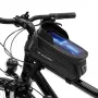 Wozinsky WBB28BK Fahrrad-Rahmentasche mit Handyhülle, 1,7 L, schwarz