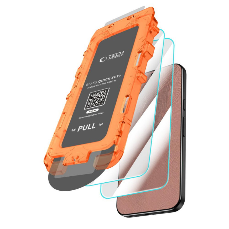 Tech-Protect Quick Set+ Panzerglas für Google Pixel 9 / 9 Pro / 10 / 10 Pro / 11 / 11 Pro (2 Stk.), transparent