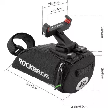 Rockbros C28 Fahrrad-Satteltasche, schwarz