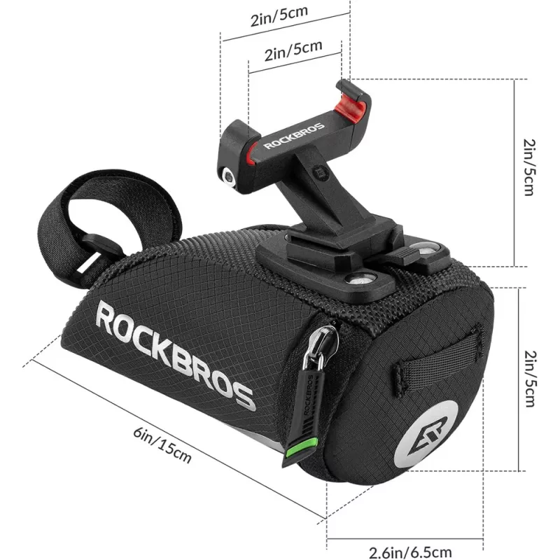 Rockbros C28 Fahrrad-Satteltasche, schwarz