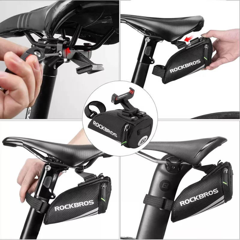 Rockbros C28 Fahrrad-Satteltasche, schwarz