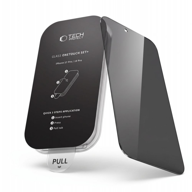 Tech-Protect OneTouch Set Spy+ Sichtschutz-Panzerglas für Apple iPhone 18 Pro Max (2 Stk.)